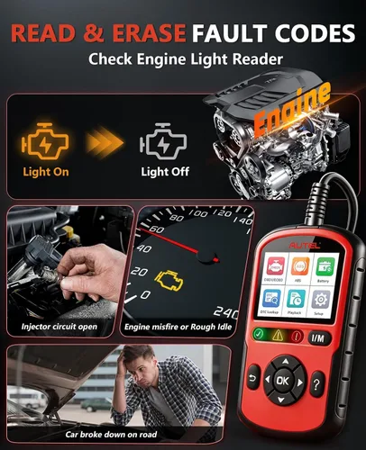 Vista 6 de Autel OBD2 Scanner AutoLink AL549: Lector de códigos de motor 2025, herramienta de diagnóstico ABS, prueba universal de batería y alternador