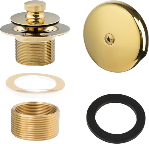 Vista 10 de Artiwell Push & Lock - Juego de molduras para bañera con placa frontal de desbordamiento de un solo orificio, kit de conversión de bañera con barra