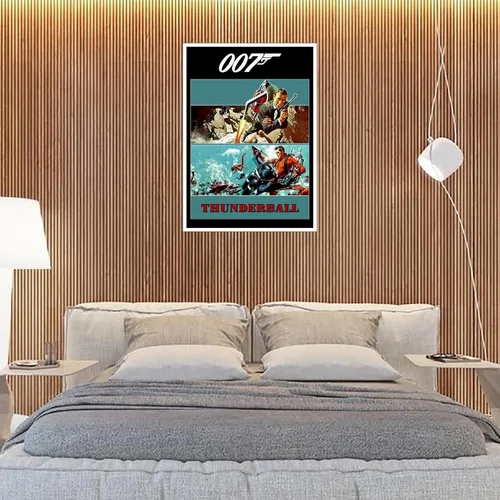 Vista 5 de CLEARCONNECT Thunderball 1965 - Póster de película de acción y aventura, impresiones en lienzo clásicas de películas antiguas, arte de pared