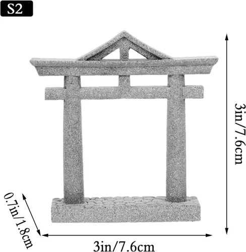 Vista 6 de Estatua japonesa de la puerta de Torii Santuario asiático Oriental