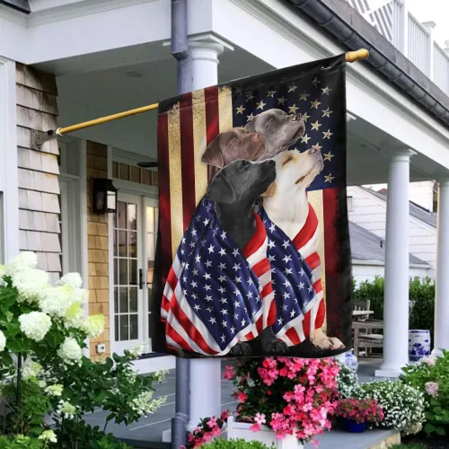 Vista 21 de Bandera Americana - Divertido Perro Pastor Alemán Bandera Americana TQN2748F, 3x5 pies. Bandera - Banderas de EE. UU. Poliéster Premium - Bandera
