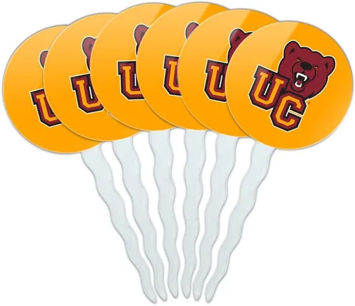 Vista 186 de Abilene Christian - Juego de 6 palillos para cupcakes con logotipo secundario