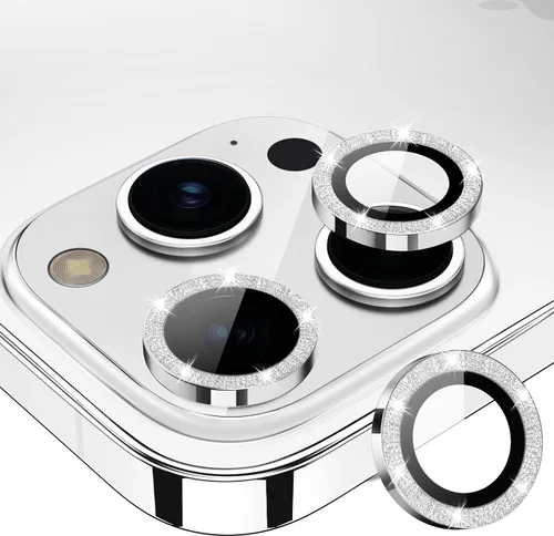 Vista 43 de Protector de lente de cámara para iPhone 15 Pro/iPhone 15 Pro Max, anillo de metal individual, dureza 9H, protector a prueba de arañazos, accesorios