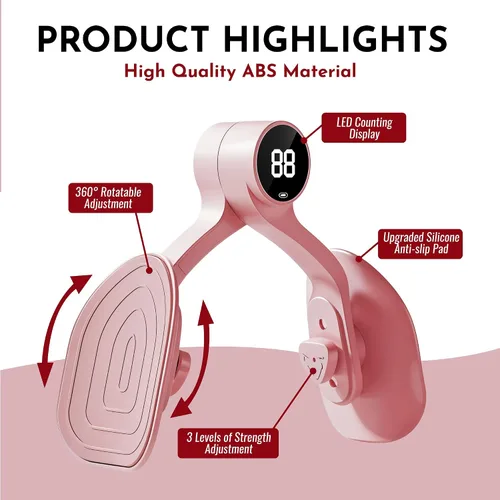 Vista 3 de Dispositivo de ejercicio de muslos para suelo pélvico, portátil, sistema Kegel, ejercitador de fortalecimiento para hombres y mujeres, músculo