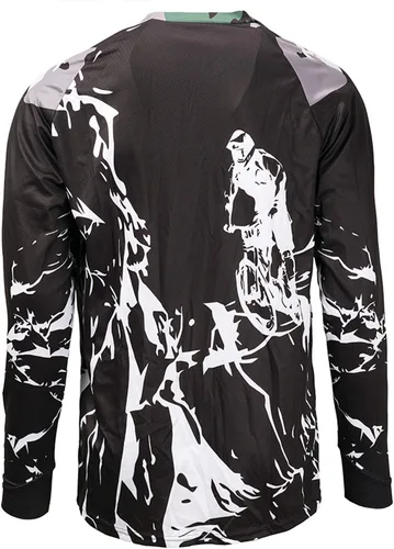 Vista 2 de JPOJPO Camiseta de ciclismo para hombre MTB Downhill Camiseta de manga larga para motocicleta transpirable S-4XL