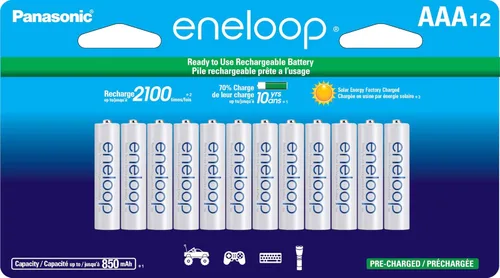 Vista 11 de Baterías recargables precargadas AA Panasonic Eneloop, 2100 Ni-MH AAA Paquete de 4 Blanco