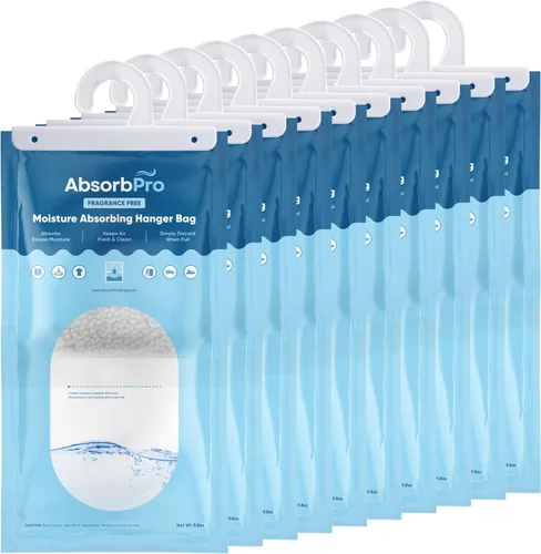 Vista 10 de Absorb Pro - Bolsa de suspensión que absorbe la humedad sin fragancia - Paquete de 3 - Paquetes de deshumidificación colgante de 16 onzas