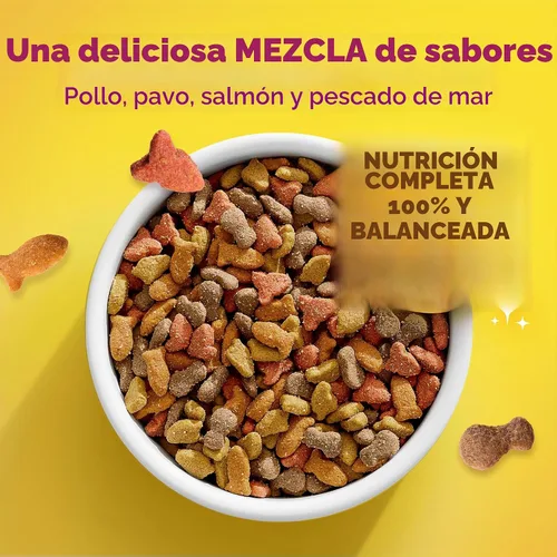 Vista 4 de Meow Mix Original Choice Alimento seco para gatos, bolsas de 18 onzas