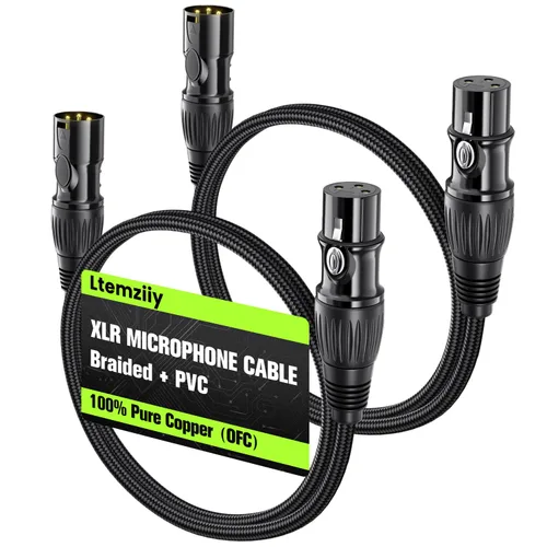 Vista 12 de Cable XLR de 25 pies, cable de micrófono XLR blindado doble OFC