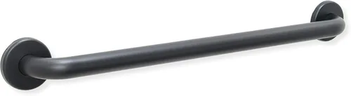 Vista 8 de Barra de agarre negra mate de 12 pulgadas para baño, ducha, inodoro, riel de seguridad ADA/acero inoxidable 304/moleteado
