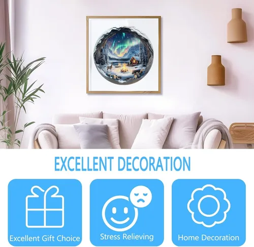 Vista 6 de Rompecabezas de madera para adultos, rompecabezas plano con efecto visual 3D, rompecabezas de madera Aurora World para adultos, rompecabezas