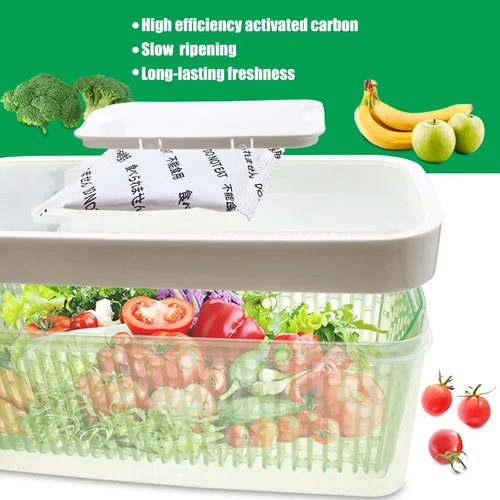 Vista 2 de Paquete de 12 repuestos para conservadores de productos OXO GreenSaver e insertos para crujientes, mantiene las frutas y verduras frescas, también