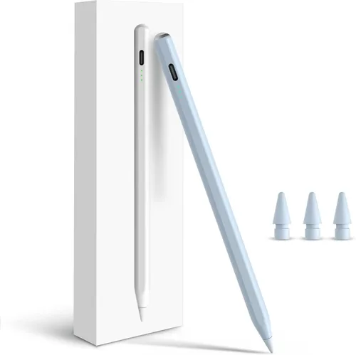 Vista 16 de Lápiz para Apple iPad A16 10ª Generación, Lápiz capacitivo de carga rápida para iPad A16/11-6ª gen 2025-2018, Air 11"/13" M3/M2/5ª-3ª, Pro