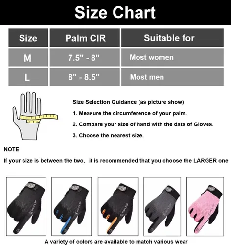 Vista 6 de Guantes de ciclismo de dedo completo, guantes de bicicleta de montaña, guantes de MTB para pantalla táctil, guantes de ciclismo para hombres