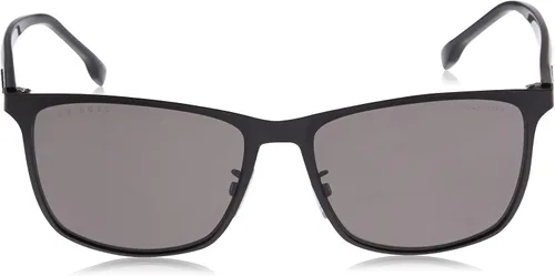 Vista 2 de Hugo Boss Gafas de sol clásicas para hombre, negro mate, 59, negro mate, 59, Mate negro