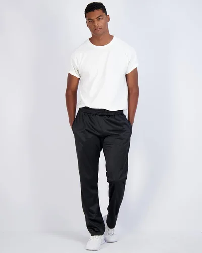 Vista 5 de Real Essentials Paquete de 3 pantalones deportivos deportivos casuales de tricot con parte inferior abierta para hombre