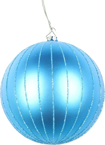 Vista 40 de Vickerman Adorno navideño de bola de avena mate con purpurina de 5 pulgadas. Incluye 4 piezas por bolsa.