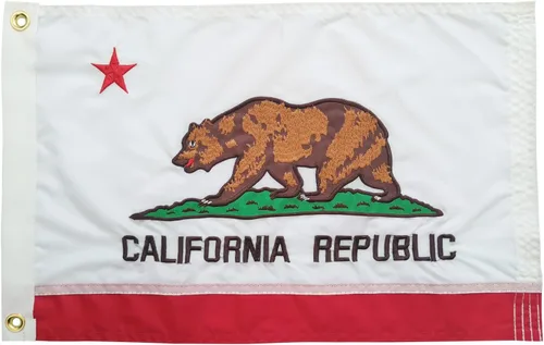 Vista 20 de SYII Bandera estadounidense de 12 x 18 pulgadas, bordado de 50 estrellas, enseña náutica, banderas de barco de Estados Unidos con 2 ojales de latón