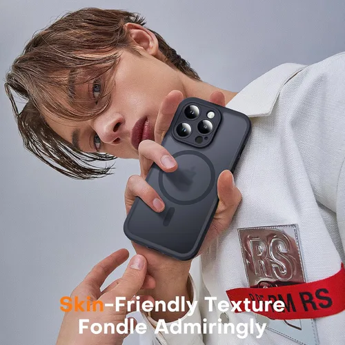 Vista 703 de TOCOL Funda para iPhone 11, compatible con Magsafe, protección completa de cámara, imanes integrados, protección contra caídas, funda translúcida