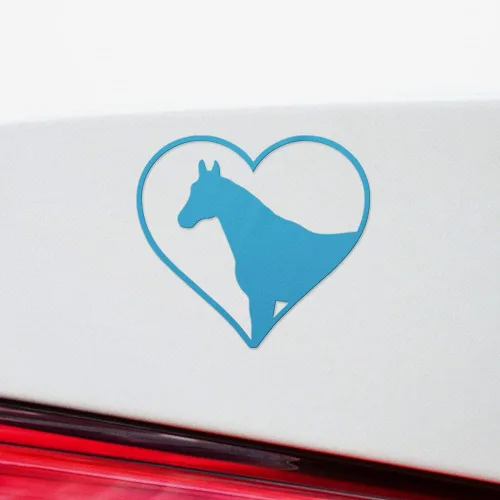 Vista 4 de Calcomanías transparentes de corazón de caballo 2 (azul azul) calcomanías de vinilo impermeables de primera calidad para laptop, accesorio