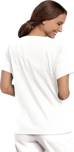 Vista 3 de Landau Essentials 8219 - Camiseta médica con cuello en V y 4 bolsillos para mujer