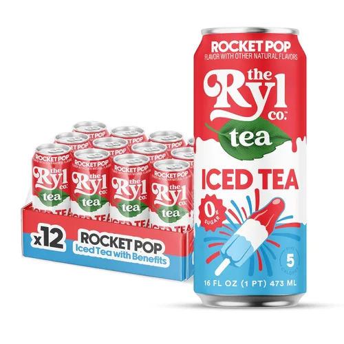 Vista 16 de Ryl Té Helado, Té Cítrico Verde, Súper Mezcla Antioxidante, Sin Azúcar, Bajo en Carbohidratos, Cero Calorías - 16.0 Fl Oz (Paquete de 12)