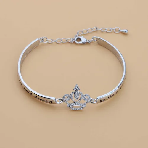 Vista 4 de LQRI Sweet 15 Gifts Girls Sweet 15 Jewelry Quinceañera Gift Princess Crown Bracelet May the Dreams You Hold Quearest Be those which come true