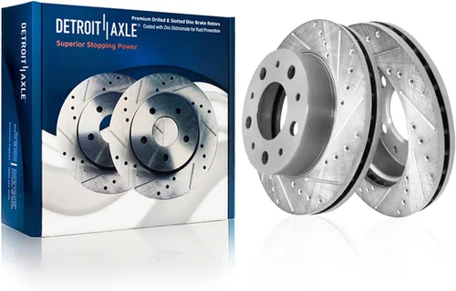 Vista 193 de Detroit Axle - Rotores de freno delantero para 04-13 Mazda 3 Rotores de frenos de disco 06-15 Mazda 5 Reemplazo: Rotor regular delantero de 11.81