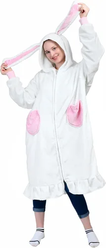 Vista 26 de Waitu Manta Ponible de Oso con Capucha, Divertidos Disfraces de Halloween, Regalos de Cumpleaños para Mujeres, Hombres, Niños y Niñas, Manta