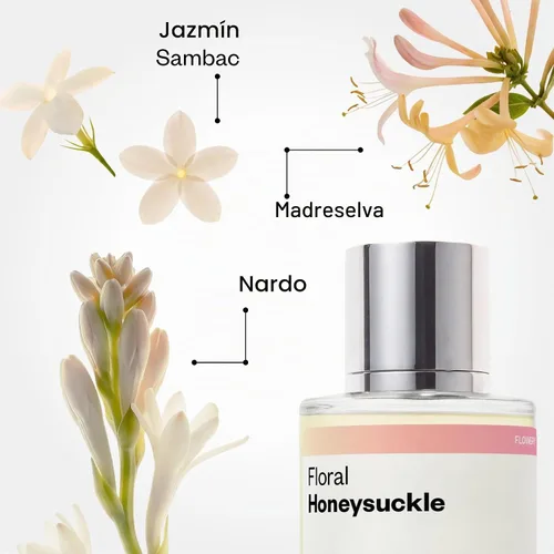Vista 3 de Dossier - Floral Honeysuckle - Eau de Parfum - Inspirado en G.Bloom - Perfume de lujo - Puro infundido - Sin parabenos - Vegano - Para mujeres