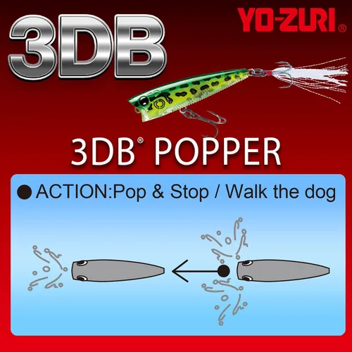 Vista 3 de Señuelo Yo-Zuri flotante de tipo popper (3DB)