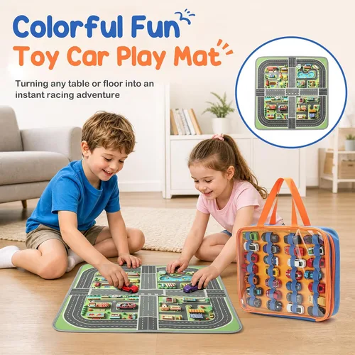 Vista 3 de 84 Slots Toy Car Storage Carrying Case for Hot Wheels & Matchbox Cars