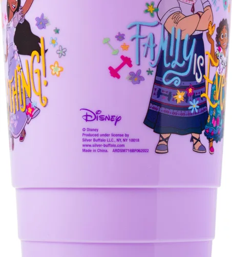 Vista 4 de Silver Buffalo Disney Encanto Family is Everything - Vaso de plástico de 32 onzas con tapa y popote
