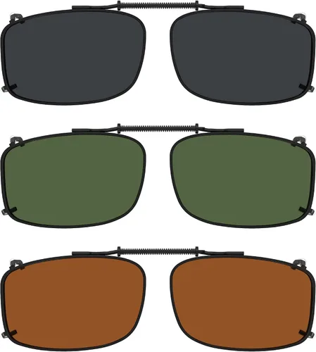 Vista 11 de Eyekepper Gafas de sol con clip para hombre, 2.205 x 1.339 in Marrón