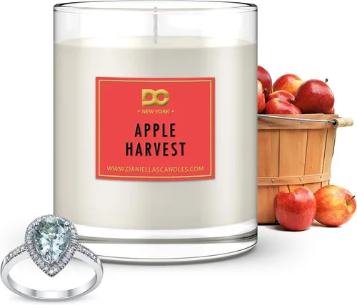 Vista 2 de Daniella's Candles Apple Harvest Jewelry - Vela perfumada con anillo tamaño 6