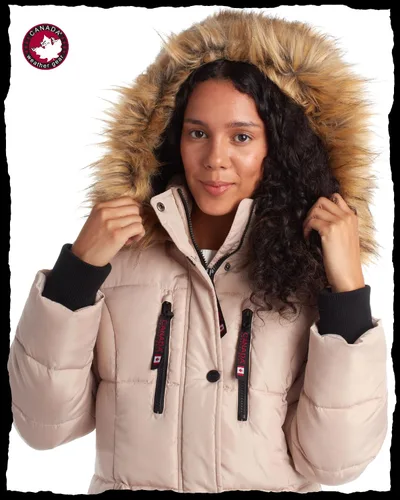 Vista 6 de CANADA WEATHER GEAR Chaqueta de invierno para mujer, parka pesada y larga con burbujas (S-XL)