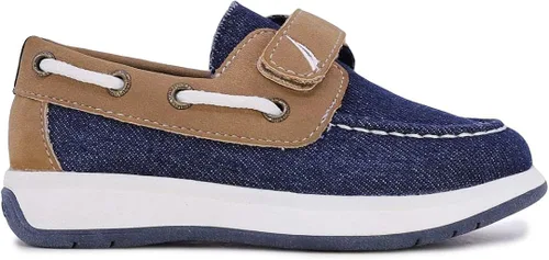 Vista 2 de Nautica Mocasines casuales para niños y niños, zapatos de barco con una correa - (niño pequeñoniño pequeño)