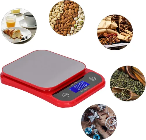 Vista 7 de Báscula digital de cocina de 22.0 lbs x 0.04 oz, báscula de alimentos de precisión para hornear cocinar y medir ingredientes, pantalla LCD