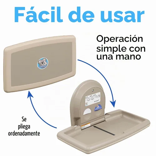 Vista 5 de Koala Kare Cambiador de bebé horizontal montado en superficie, modelo KB300-00 (beige)