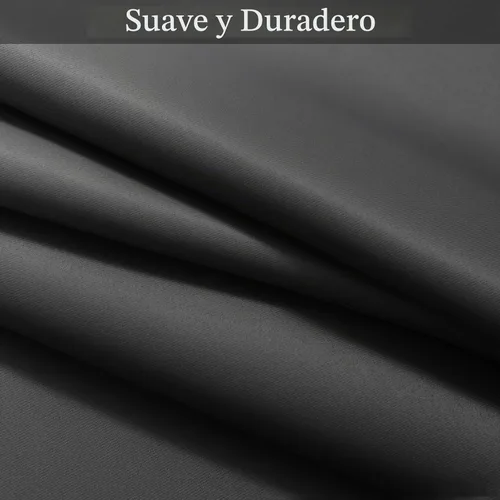 Vista 7 de SimpleHome Cortinas Ombre de negro a gris y blanco para sala de estar, 42
