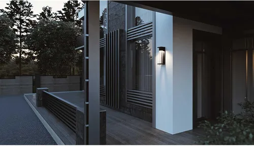Vista 4 de Vasari - Lámpara LED para exteriores de 12 pulgadas, 3000 K, 120 V, color negro
