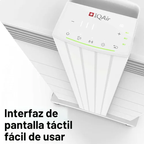 Vista 4 de IQAir HealthPro Plus XE - Purificador de aire con filtración HyperHEPA inteligente para habitaciones grandes de hasta 1125 pies cuadrados - Humo