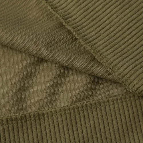 Vista 5 de CRNTCEM Mens Long Sleeve Waffle Henley Shirts Loose 14 Button&Zipper Colorblock Corduroy Pullover Tops with Elbow Patches