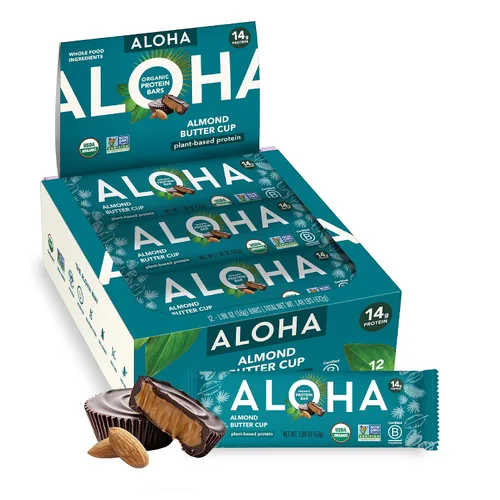 Vista 14 de ALOHA Barras de Proteína Orgánicas a Base de Plantas - Paquete de Variedad de 6 Sabores - 12 Unidades, Barras de 1.9oz - Aperitivos Veganos, Bajo