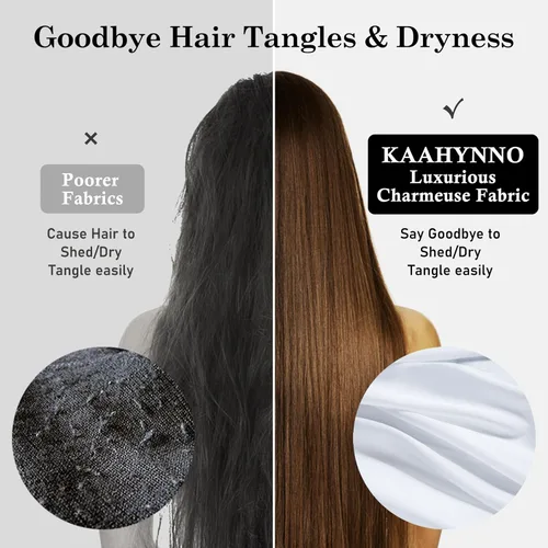 Vista 76 de Gorro de satén de seda ajustable para envolver el cabello para dormir, gorro de dormir de doble capa, turbante nocturno para cabello largo y rizado