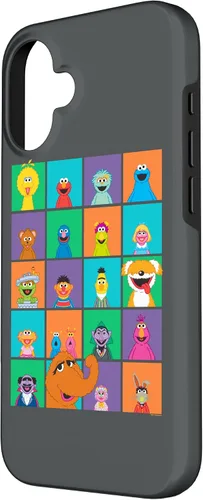 Vista 2 de Funda para iPhone 16 Sesame Street Character Squares