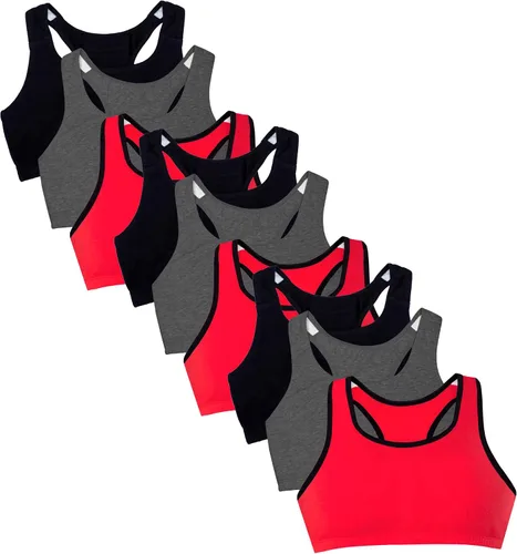 Vista 13 de Fruit of the Loom - Sujetadores deportivos estilo camiseta para mujer (paquete múltiple)