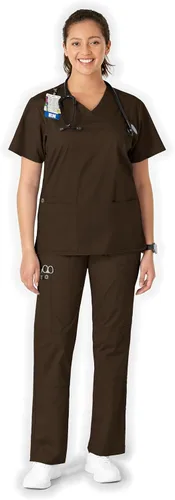 Vista 10 de WonderWink, pantalones elásticos resistentes para mujer de Wonderwork, talla petite plus Negro