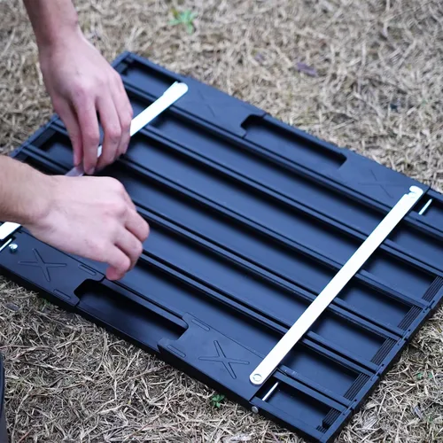 Vista 2 de ATEPA Mesa de camping pequeña, mesa de playa portátil ultraligera, mesas de campamento compactas plegables con patas de aluminio, bolsa