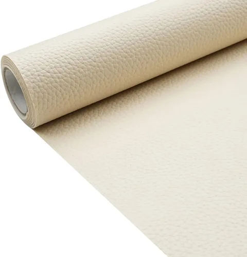 Vista 19 de Tela de cuero de imitación de textura litchi azul bebé PU 11.8x53.14 pulgadas (30x135 cm) de 1.13 mm de espesor para tapicería, manualidades